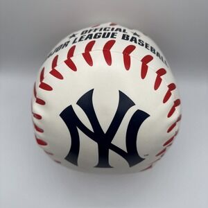 Official MLB Baseball Rawlings PU Plush Stuffed Toy New York Yankees Large 8"